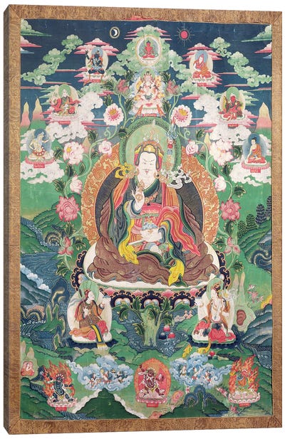 Tanka of Padmasambhava, c.749 AD  Canvas Art Print - Indian Décor