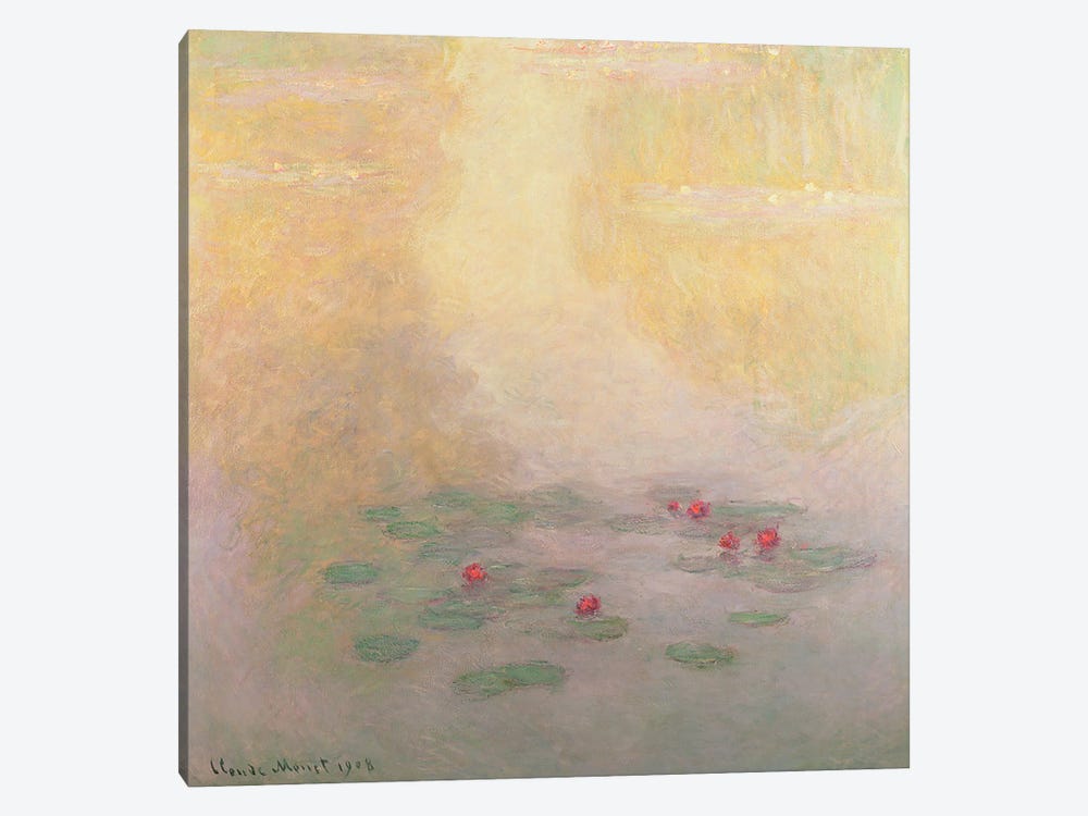 Nympheas, 1908  by Claude Monet 1-piece Canvas Art Print