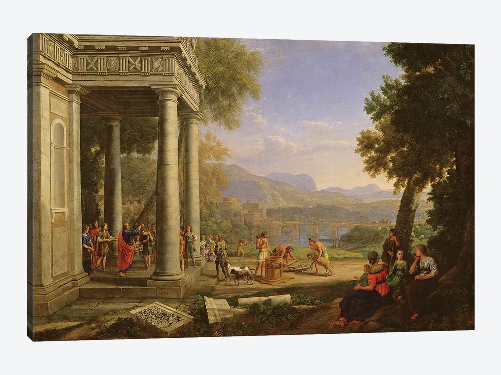David is consecrated king by Samuel  by Claude Lorrain 1-piece Canvas Print