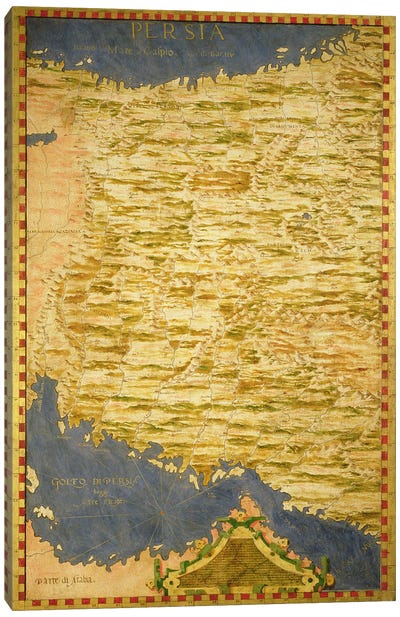 Map of Persia  Canvas Art Print