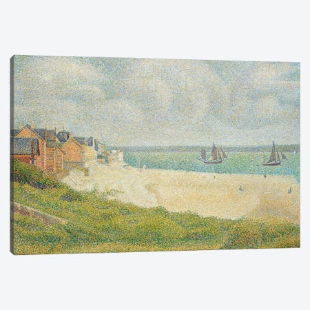 Le Crotoy looking Upstream, 1889 Canvas Print #BMN355} by Georges Seurat Art Print