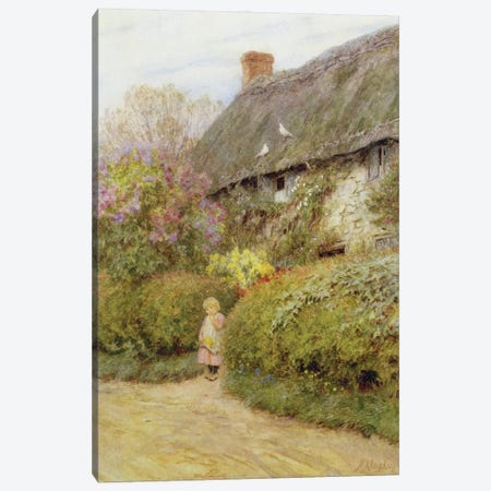 Freshwater Cottage  Canvas Print #BMN3564} by Helen Allingham Canvas Print