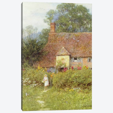 By the Cottage Gate  Canvas Print #BMN3569} by Helen Allingham Canvas Wall Art