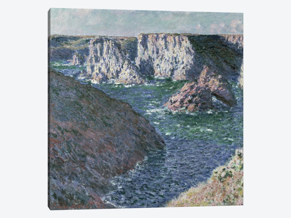 The Rocks of Belle Ile, 1886  by Claude Monet 1-piece Canvas Wall Art