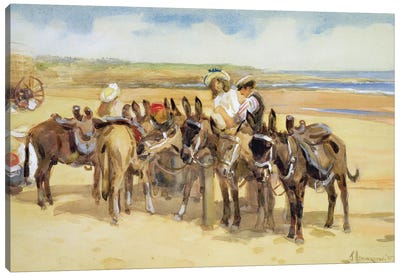 Tynemouth Sands, 1907  Canvas Art Print
