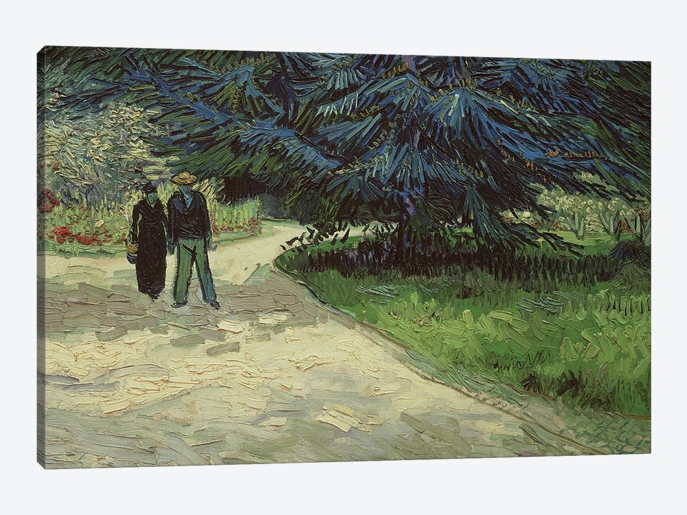 Couple in the Park, Arles, 1888  by Vincent van Gogh 1-piece Art Print