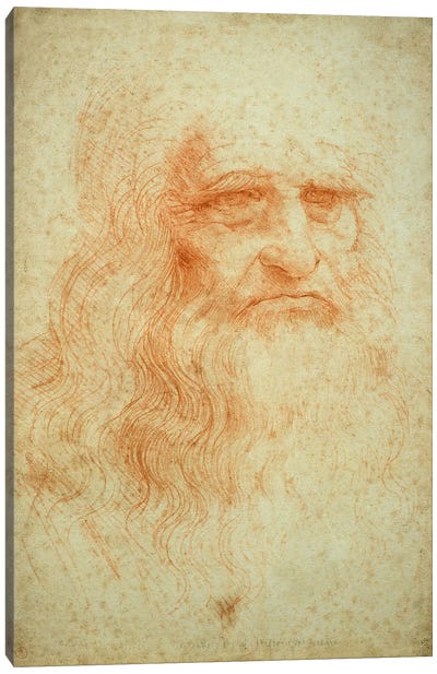 Self Portrait, c.1515-16 (Musei Reali Torino) Canvas Art Print - Leonardo da Vinci