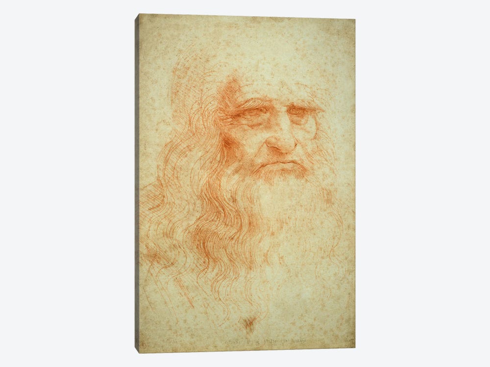 Self Portrait, c.1515-16 (Musei Reali Torino) by Leonardo da Vinci 1-piece Canvas Artwork