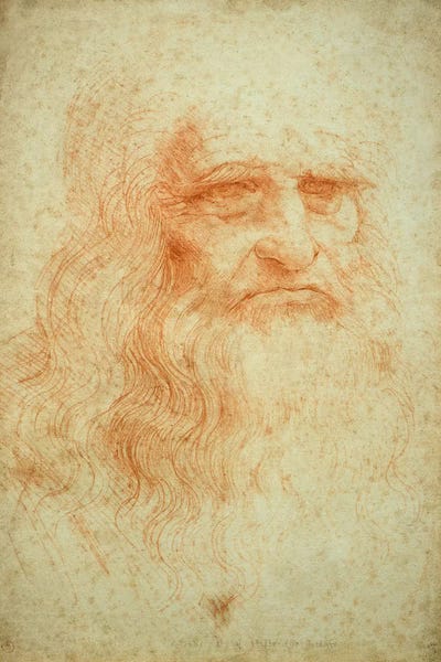 Renaissance: Self Portrait, c.1515-16 (Musei Reali Torino) by Leonardo da Vinci