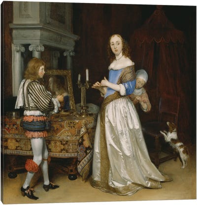 Lady at her Toilette, c.1660  Canvas Art Print
