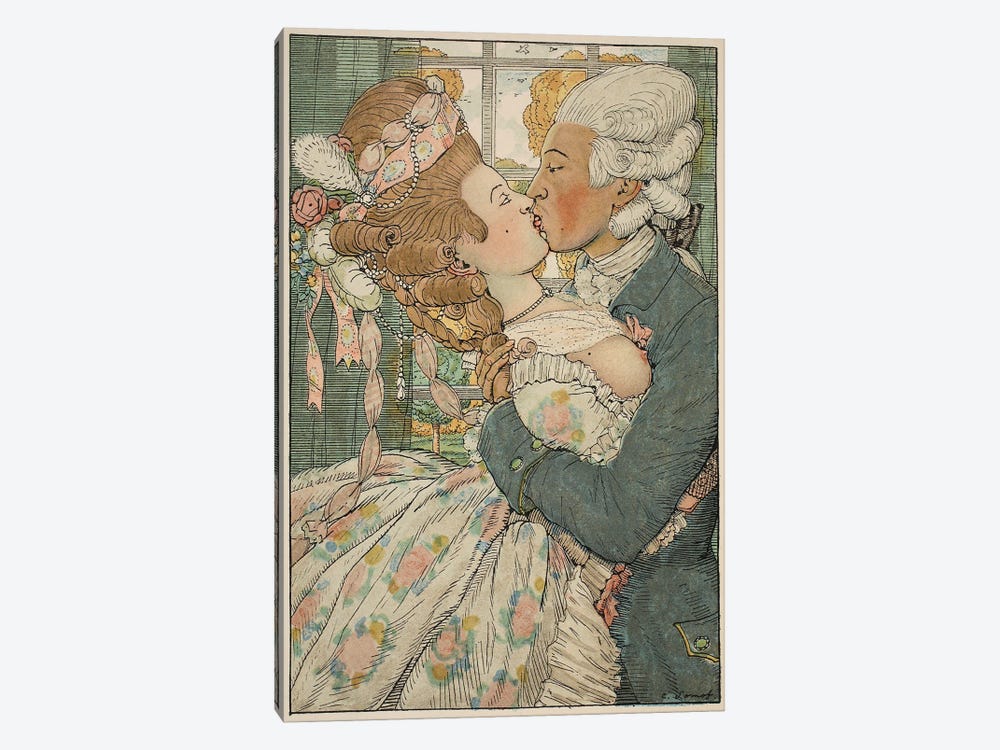 Le Baiser, 1918  by Konstantin Andreevic Somov 1-piece Canvas Wall Art