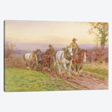 When the Day's Work is Done  Canvas Print #BMN3597} by Charles James Adams Canvas Artwork