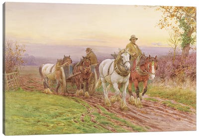 When the Day's Work is Done  Canvas Art Print