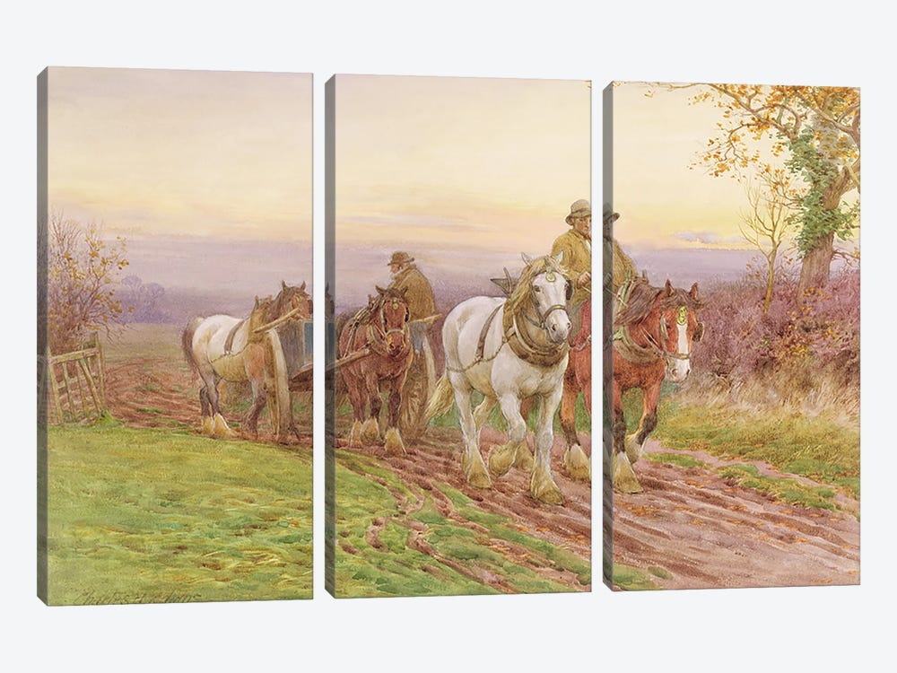 When the Day's Work is Done  by Charles James Adams 3-piece Art Print