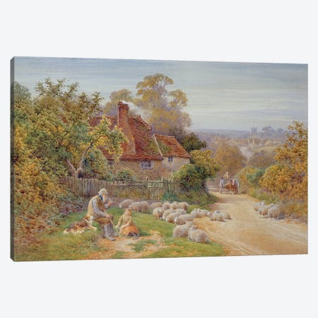 A Rest by the Way  Canvas Print #BMN3598} by Charles James Adams Canvas Print