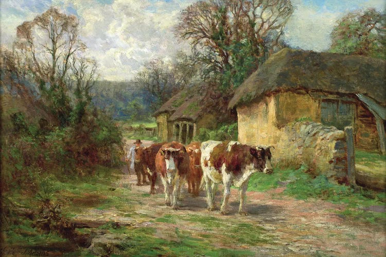 By the Barn  by Charles James Adams wall art