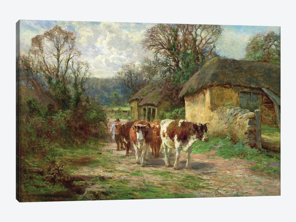 By the Barn  by Charles James Adams 1-piece Canvas Artwork