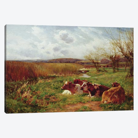 In the Meadow  Canvas Print #BMN3602} by Charles James Adams Art Print