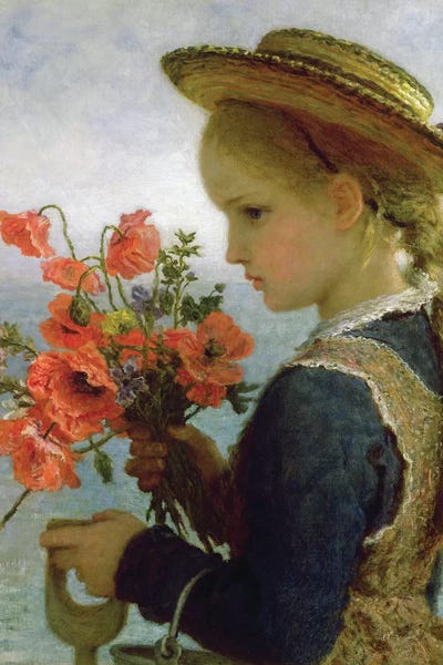 Poppies: Poppy Girl  by Karl Wilhelm Friedrich Bauerle