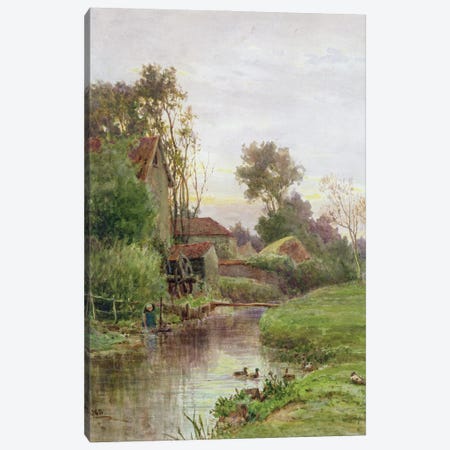 The Mill Stream  Canvas Print #BMN3608} by James George Bingley Art Print