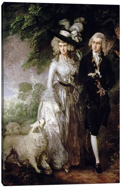 Mr and Mrs William Hallett  Canvas Art Print