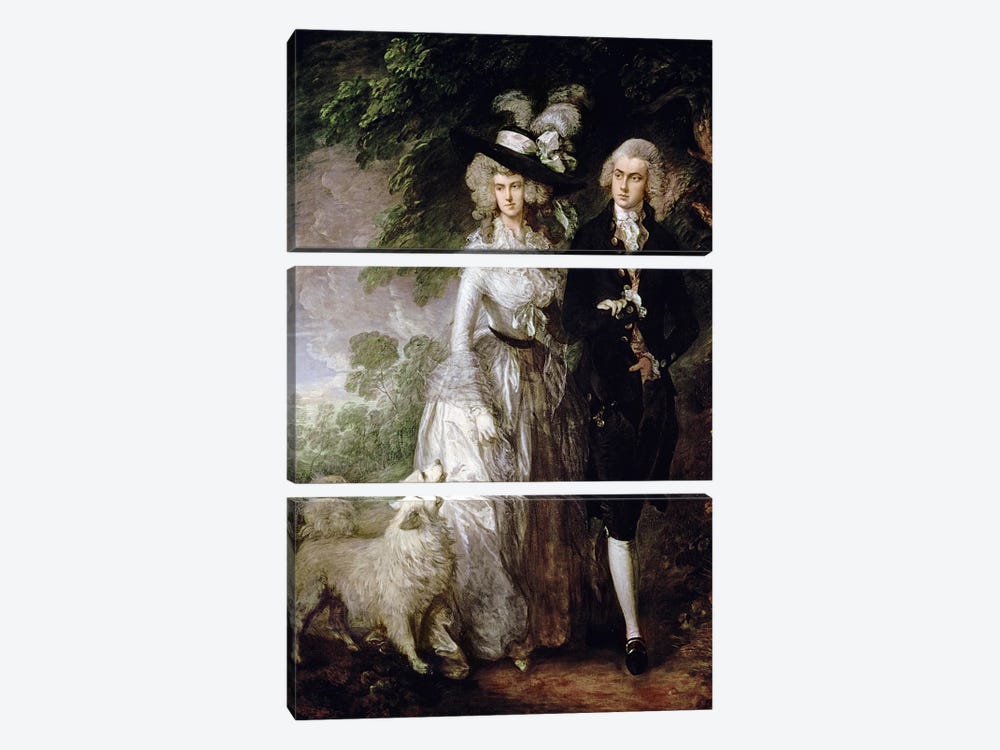 Mr and Mrs William Hallett  by Thomas Gainsborough 3-piece Art Print