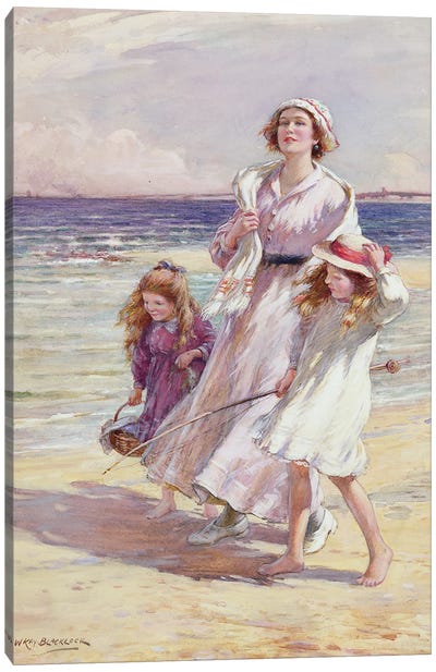 A Breezy Day at the Seaside  Canvas Art Print