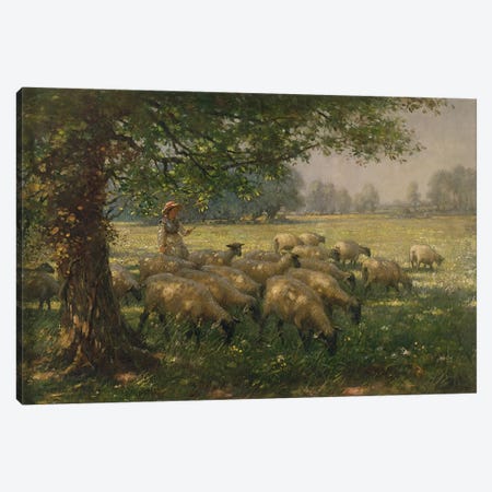 The Shepherdess  Canvas Print #BMN3613} by William Kay Blacklock Canvas Art
