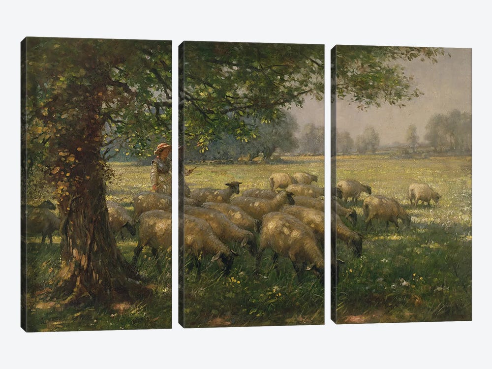 The Shepherdess  by William Kay Blacklock 3-piece Canvas Print