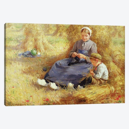 Midday rest, 1915  Canvas Print #BMN3616} by William Kay Blacklock Canvas Print
