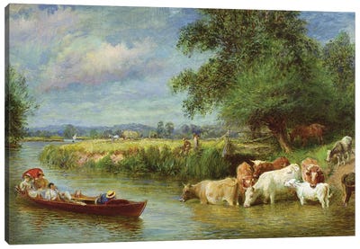 A Midsummer's Day on the Thames  Canvas Art Print