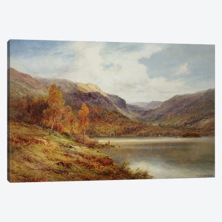 October in the Highlands  Canvas Print #BMN3622} by Alfred de Breanski Canvas Art Print