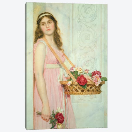 The Flower Seller, 1929  Canvas Print #BMN3625} by George Lawrence Bulleid Canvas Artwork