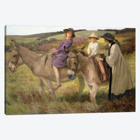 The Donkey Ride, 1912  Canvas Print #BMN3626} by George Edmund Butler Canvas Wall Art