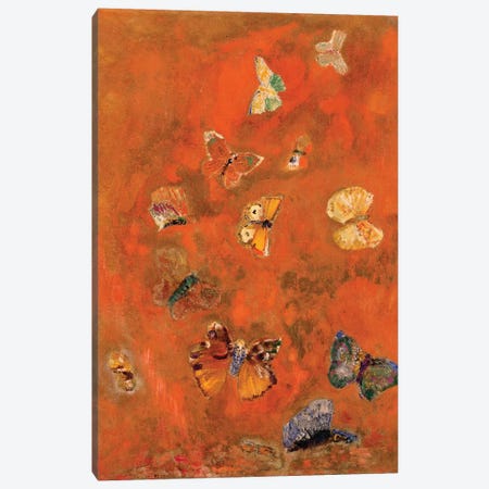 Evocation of Butterflies, c.1912  Canvas Print #BMN3646} by Odilon Redon Canvas Wall Art