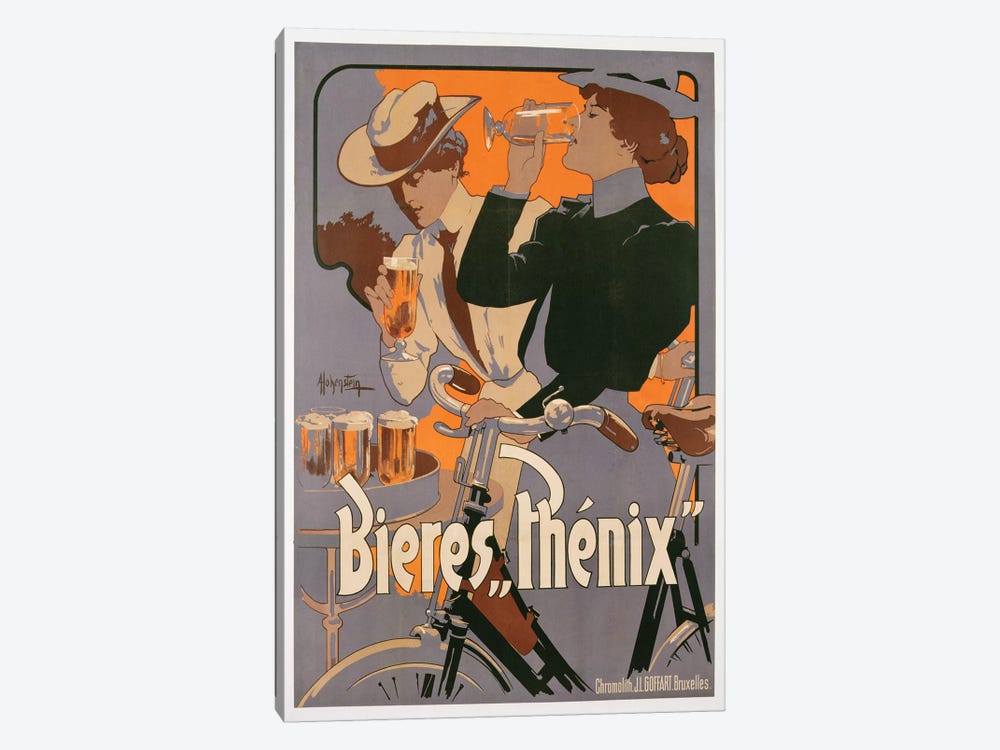 Poster advertising Phenix beer, c.1899  by Adolfo Hohenstein 1-piece Canvas Art Print