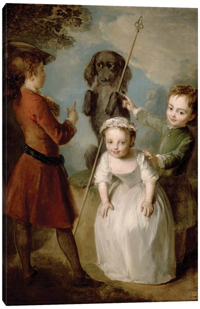 Playing Soldier, c.1743  Canvas Art Print
