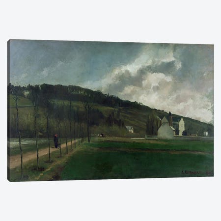 Banks of the river Marne in winter, 1866  Canvas Print #BMN3667} by Camille Pissarro Canvas Artwork