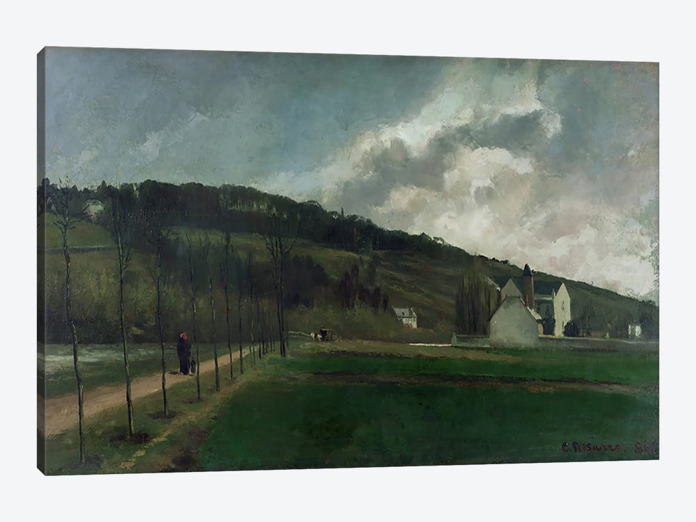 Banks of the river Marne in winter, 1866  1-piece Canvas Artwork