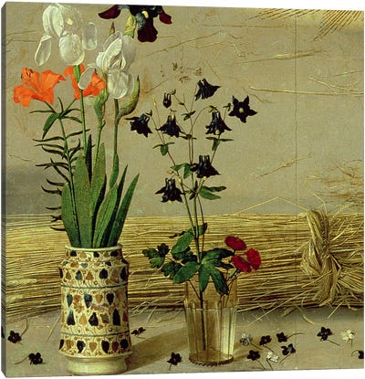 Flower detail, from the central panel of the Portinari Altarpiece, c.1479   Canvas Art Print