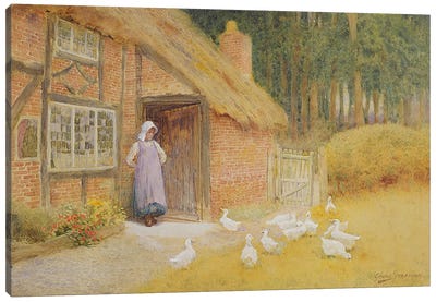The Goose Girl  Canvas Art Print