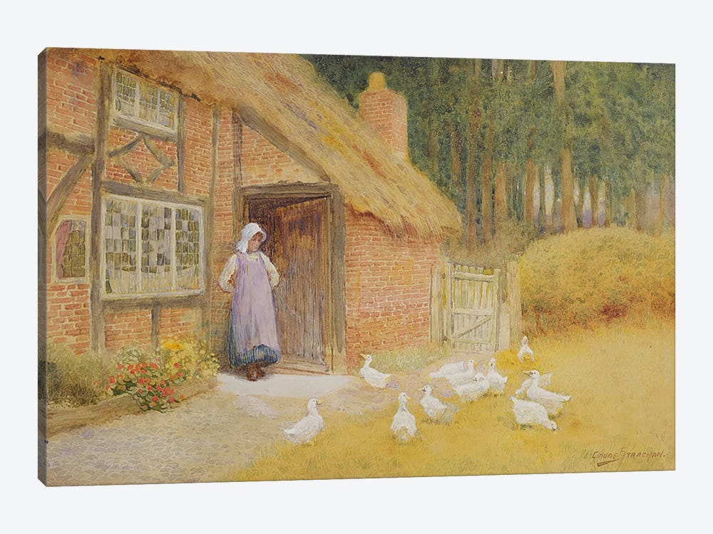 The Goose Girl  by Arthur Claude Strachan 1-piece Canvas Art Print