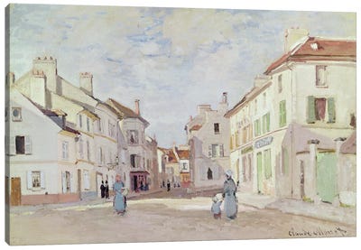 Rue de la Chaussee at Argenteuil  Canvas Art Print - Claude Monet