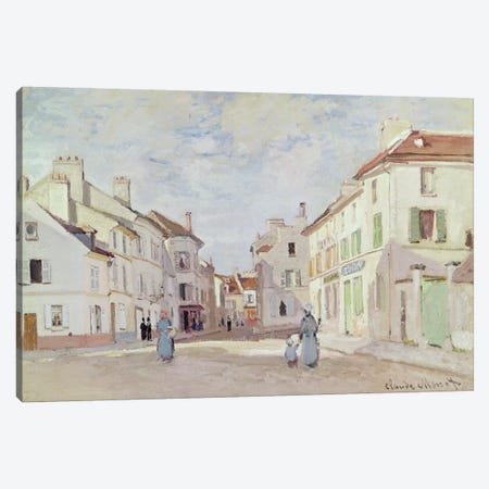 Rue de la Chaussee at Argenteuil  Canvas Print #BMN3690} by Claude Monet Canvas Artwork