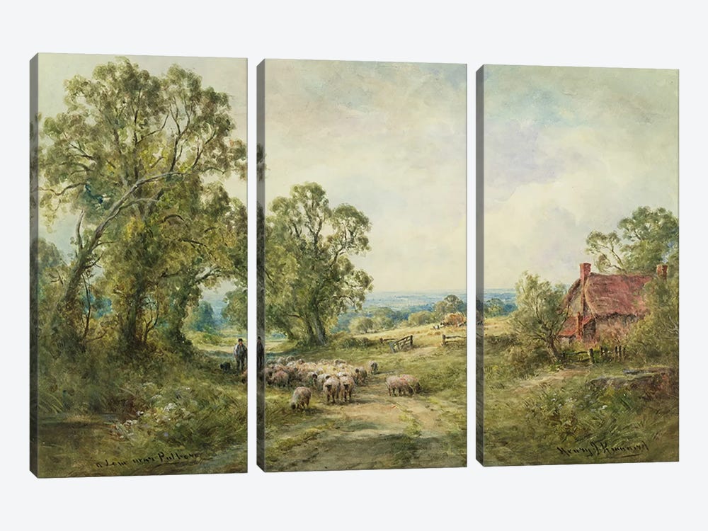 A Lane Near Pulborough  by Henry John Kinnaird 3-piece Canvas Artwork