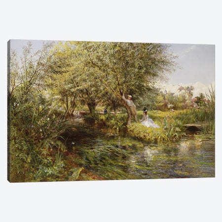 The Trysting Place  Canvas Print #BMN3699} by Charles James Lewis Canvas Artwork