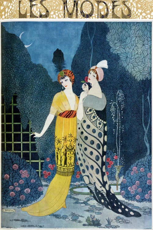 Les Modes (colour litho) by George Barbier wall art