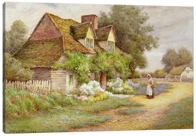 Outside the Cottage  Canvas Art Print