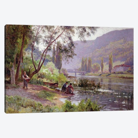At the River's Edge  Canvas Print #BMN3715} by Emile Isenbart Canvas Art