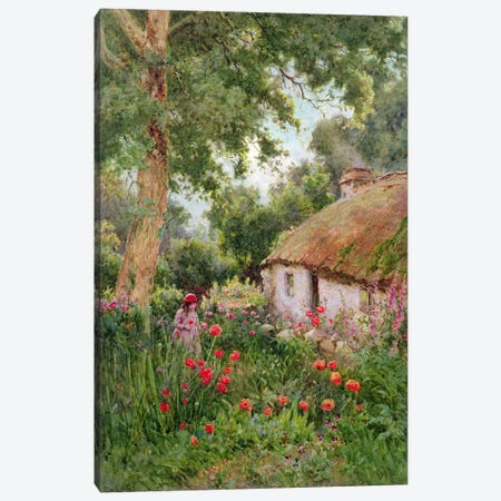 A Cottage Garden  Canvas Print #BMN3726} by Tom Clough Canvas Art Print
